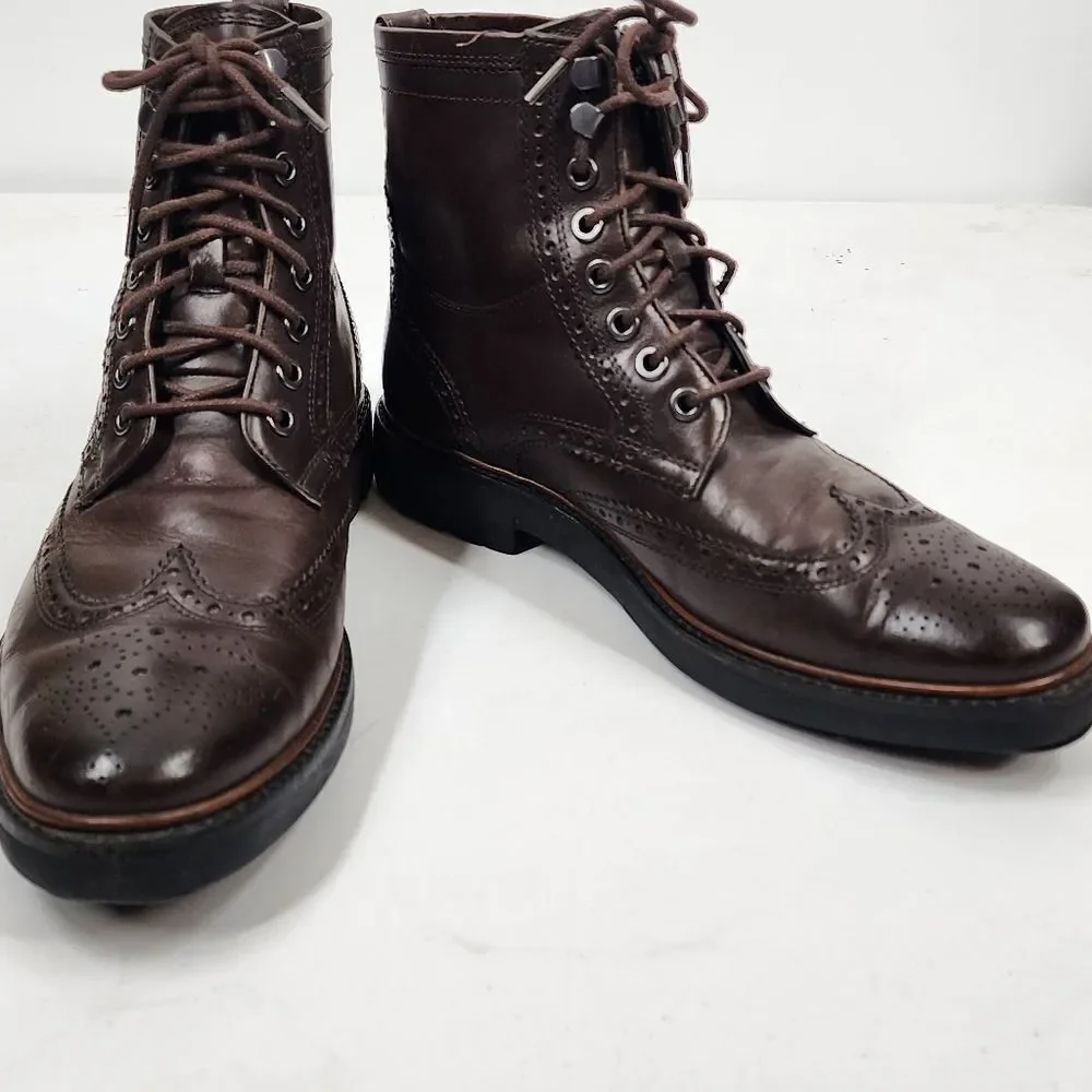 Coach Bryant Wingtip Boots Wingboots Brown 8